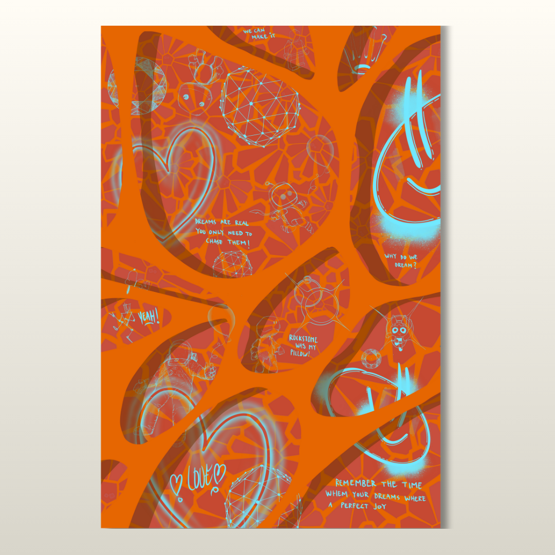 SEASON 1 FINE ART PRINT // Younger dreams // orange edition